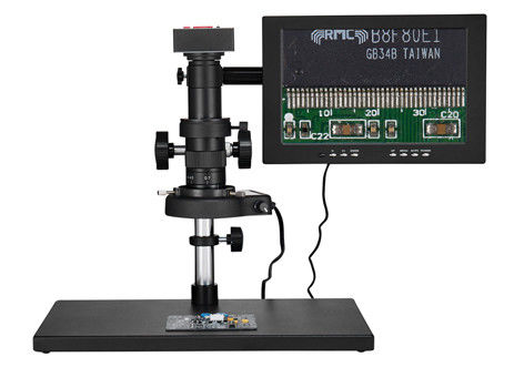 میکروسکوپ دیجیتال ویدئویی نوری PCB سازگار با 16 مگاپیکسل HDMI با صفحه نمایش ال سی دی 10 اینچی