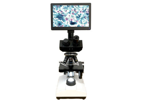 کیفیت  LCD Screen Lab Biological Microscope 10X 40X 6V 20W Monocular Light Microscope کارخانه