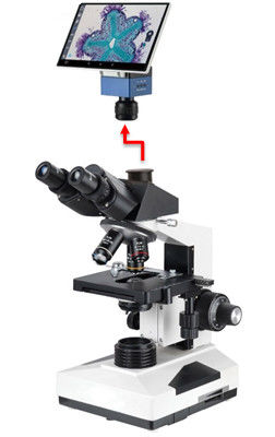 میکروسکوپ بیولوژیکی آزمایشگاه حرفه ای Trinocular 40-1000X با دوربین سونی 6.3M