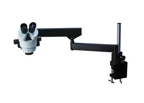 منبع نور LED میکروسکوپ استریو زوم Trinocular پایه فولادی 3.7X
