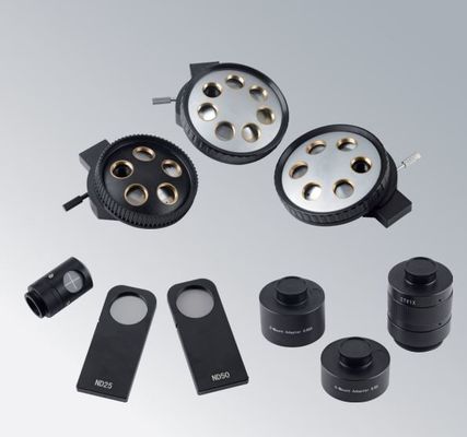 میکروسکوپ بیولوژیکی آزمایشگاه پزشکی Trinocular Para Celular 180 x 155mm سفید